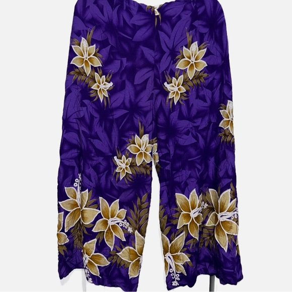 Unity Trading Purple Hawaiian Tie Wrap Pants - Picture 2 of 6